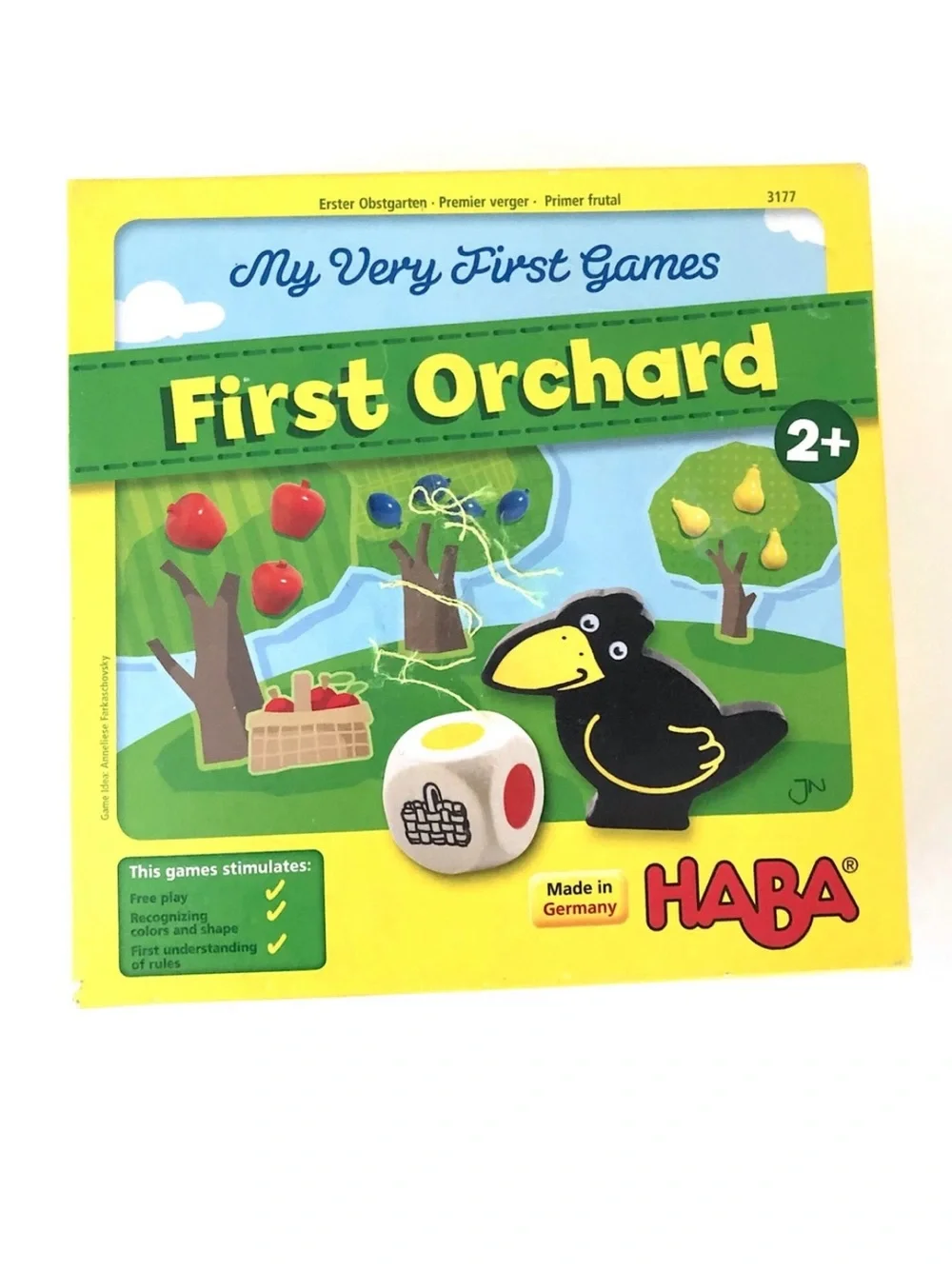 Haba My Very FIRST ORCHARD Game Preschool Matching Wooden Fruit 3177 Germany